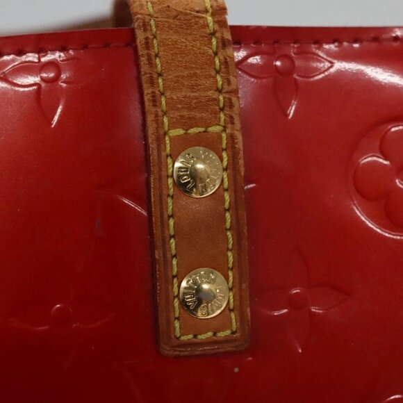 LOUIS VUITTON Monogram Vernis Reade PM Hand Bag Red Rouge M91088 LV Auth 104158 - Picture 12 of 16